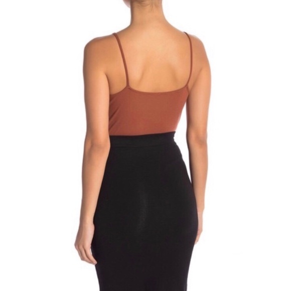 X SOLD X BP Rust Sequoia  Ribbed Thong Bodysuit - Picture 2 of 7